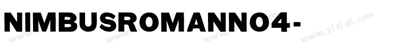 NimbusRomanNo4字体转换