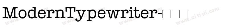 ModernTypewriter字体转换