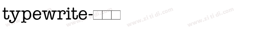 typewrite字体转换
