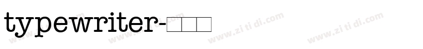 typewriter字体转换