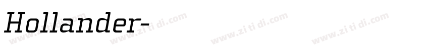 Hollander字体转换