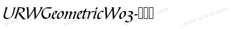 URWGeometricW03字体转换