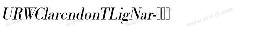 URWClarendonTLigNar字体转换