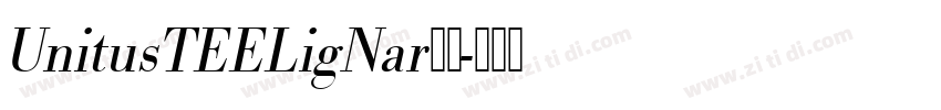 UnitusTEELigNar字体字体转换