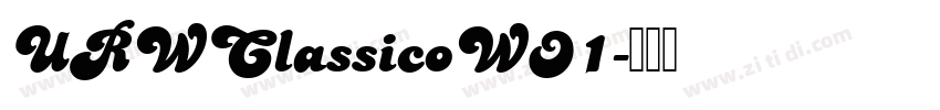 URWClassicoWO1字体转换