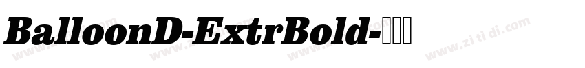 BalloonD-ExtrBold字体转换