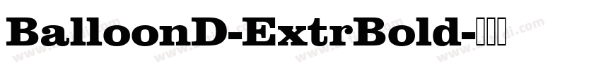 BalloonD-ExtrBold字体转换