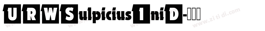URWSulpiciusIniD字体转换