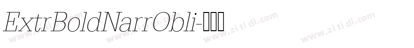 ExtrBoldNarrObli字体转换