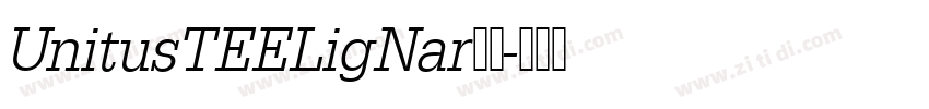 UnitusTEELigNar字体字体转换