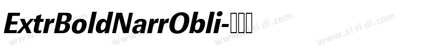 ExtrBoldNarrObli字体转换