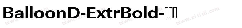 BalloonD-ExtrBold字体转换
