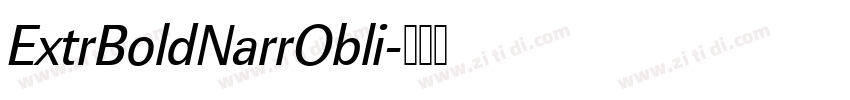 ExtrBoldNarrObli字体转换