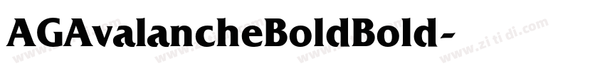 AGAvalancheBoldBold字体转换