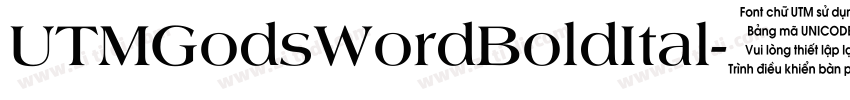 UTMGodsWordBoldItal字体转换