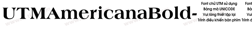 UTMAmericanaBold字体转换
