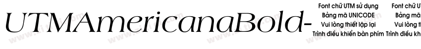 UTMAmericanaBold字体转换
