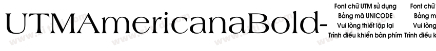 UTMAmericanaBold字体转换