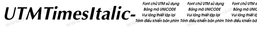 UTMTimesItalic字体转换