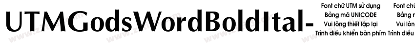 UTMGodsWordBoldItal字体转换