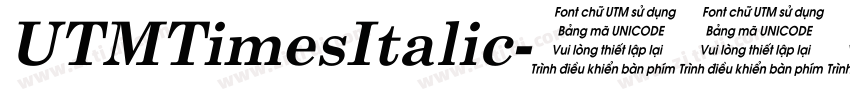 UTMTimesItalic字体转换