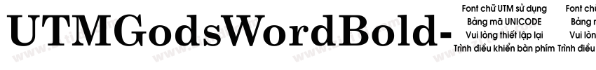 UTMGodsWordBold字体转换