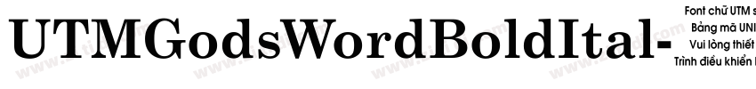 UTMGodsWordBoldItal字体转换