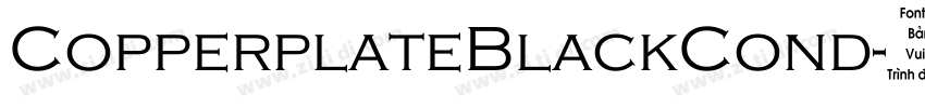 CopperplateBlackCond字体转换