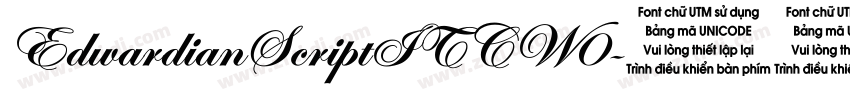 EdwardianScriptITCW0字体转换 EdwardianScriptITCW0字体转换