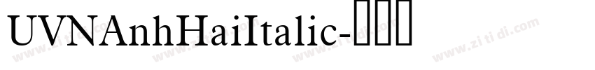 UVNAnhHaiItalic字体转换