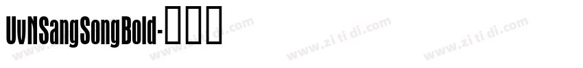 UvNSangSongBold字体转换