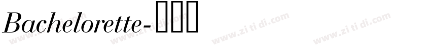 Bachelorette字体转换