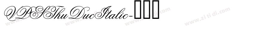 VPSThuDucItalic字体转换