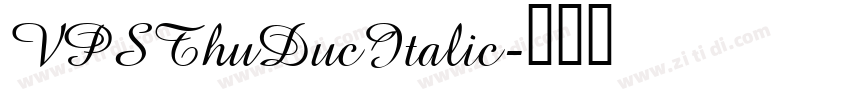 VPSThuDucItalic字体转换