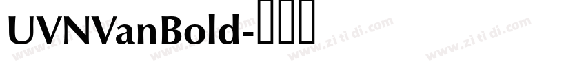 UVNVanBold字体转换