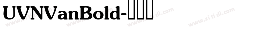 UVNVanBold字体转换