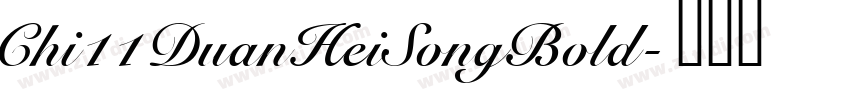 Chi11DuanHeiSongBold字体转换