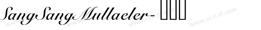 SangSangMullaeler字体转换