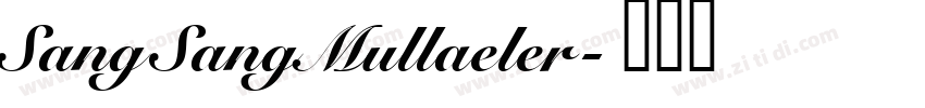 SangSangMullaeler字体转换