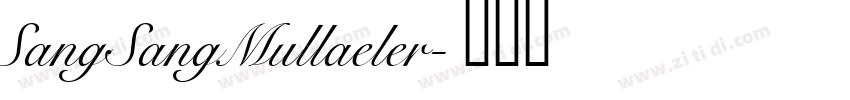 SangSangMullaeler字体转换