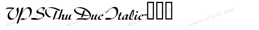 VPSThuDucItalic字体转换