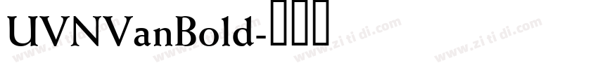 UVNVanBold字体转换