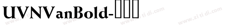 UVNVanBold字体转换