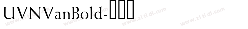 UVNVanBold字体转换