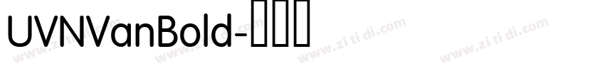 UVNVanBold字体转换