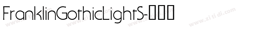 FranklinGothicLightS字体转换