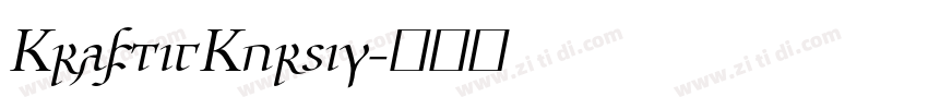 KraftigKursiv字体转换