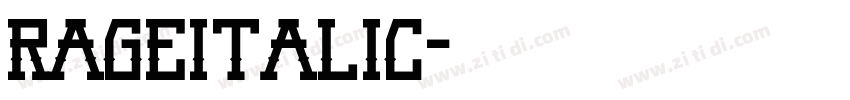 RageItalic字体转换