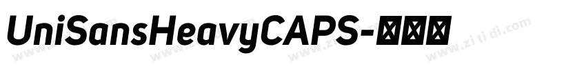 UniSansHeavyCAPS字体转换