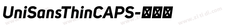 UniSansThinCAPS字体转换